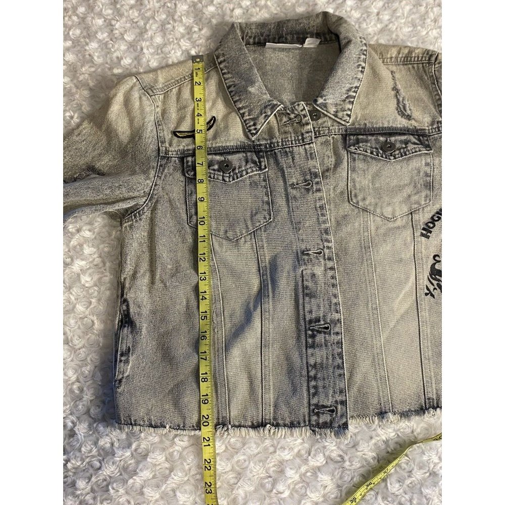Harry Potter Quidditch Captain Jean Jacket Size M Grey Denim - Picture 9 of 14